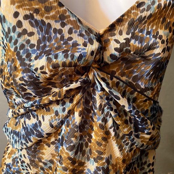 BCX Women's Brown Sleeveless Blouse, Back Tie, V Neck - Picture 15 of 16